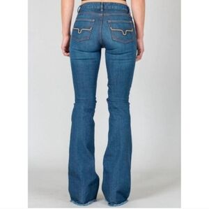 Kimes Ranch Lola Raw Hem Flare Jeans